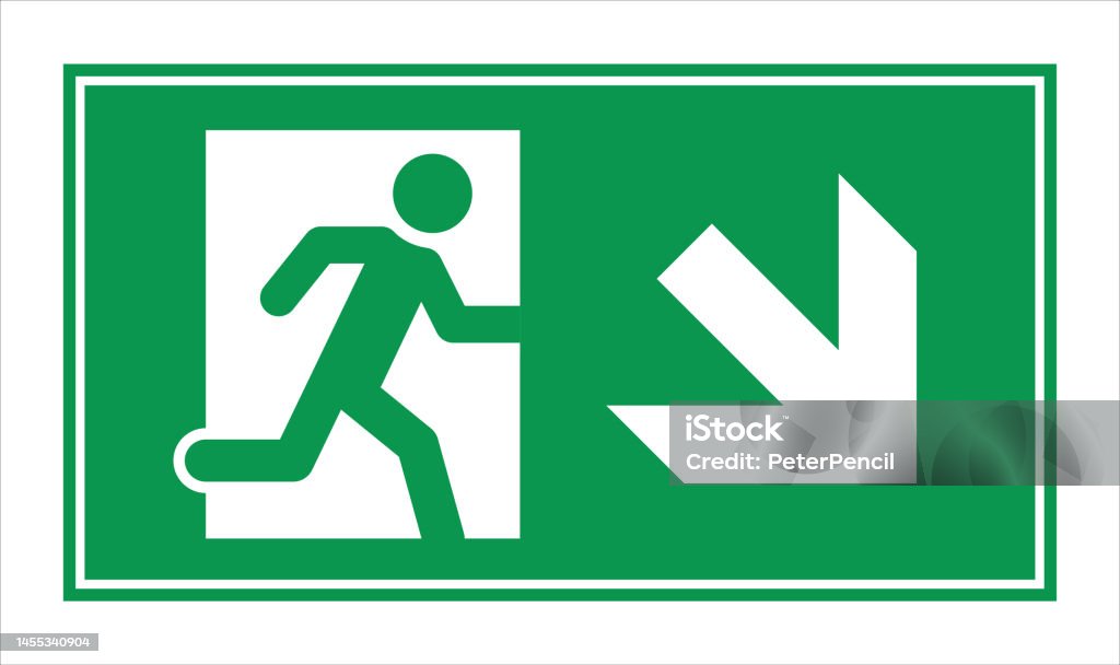 Exit Sign Ecamples Exit Sign Vector Stock Illustration Isolated Stock Illustration ...