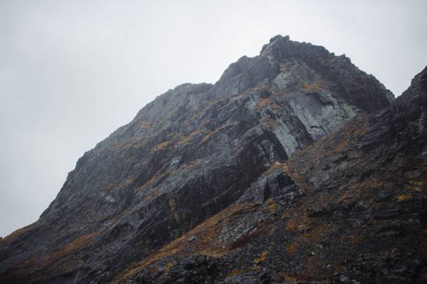 istock Rocky cliff canyon under light sky in Murmansk 1455343002