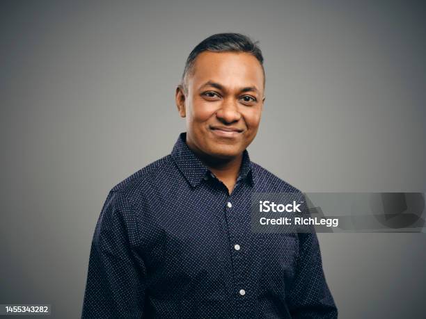Video Portrait Of An Indian Man Stock Photo - Download Image Now - Headshot, Portrait, Men