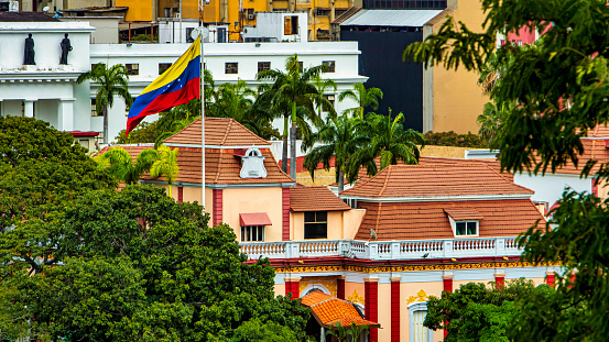 The Miraflores Palace is the seat of the Government of Venezuela, where the official office of the President of the Republic is located in the center-west of the federal capital of Caracas, a few blocks from the Federal Legislative Palace.