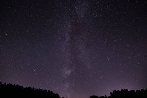 istock Beautiful view of the starry sky at night. 1455353163