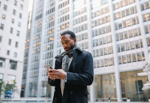 Photo of businessman in Lower Manhattan