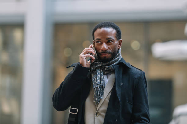 businessman on the phone in Lower Manhattan