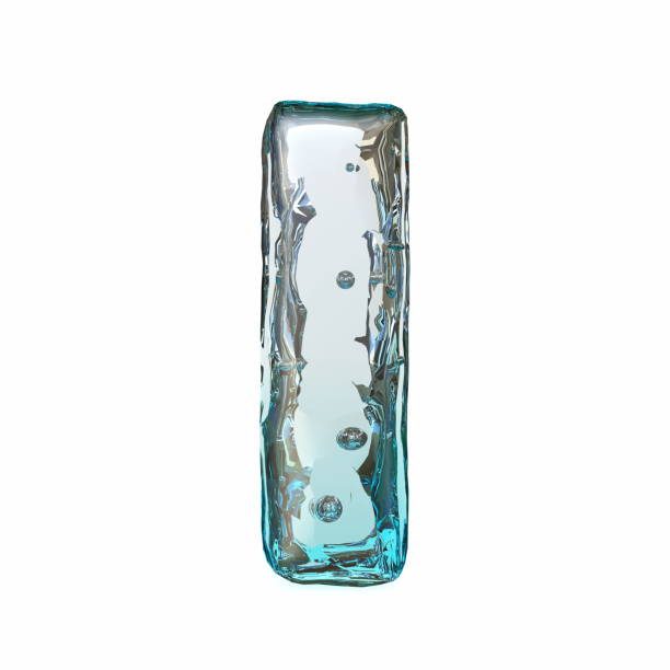 istock Blue ice font Letter I 3D 1455364281
