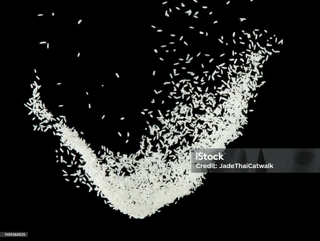 How To Make Rice Explode Japanese Rice Flying Explosion White Grain Rices Explode Abstract Cloud ...