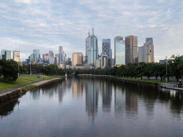 istock Urban skyline and river 1455370710
