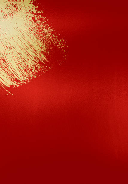 istock Beautiful background of red and gold 1455370910