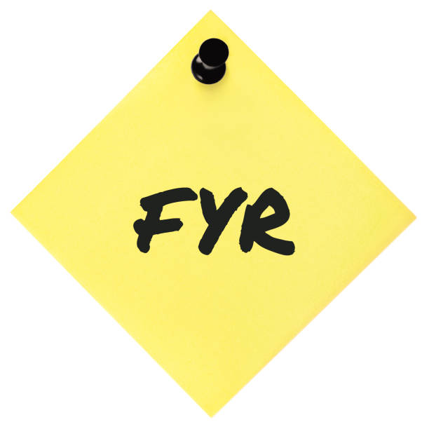 istock For your reference acronym FYR black marker written business initialism text, corporate scrutiny information recipient advice report, detailed actionable info forwarding concept, isolated yellow post-it to-do list sticky adhesive note abbreviation sticker 1455373268