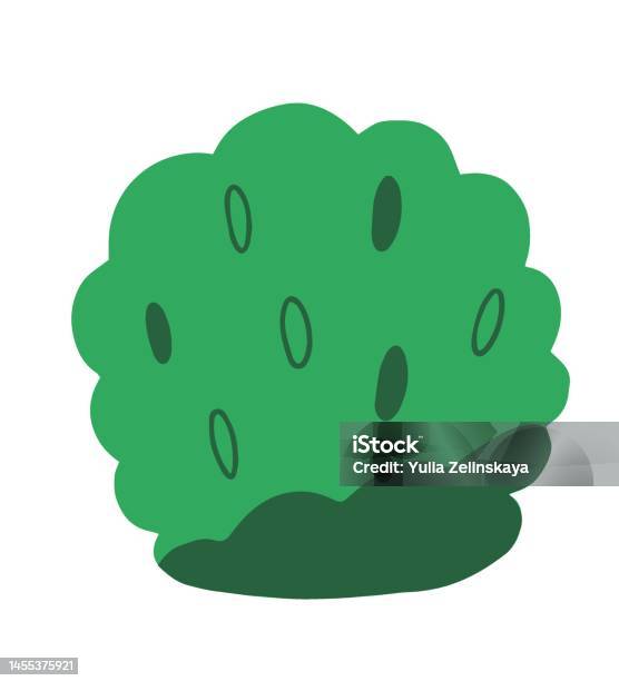 Circle Bush Pattern Bush Shrub Tree In Circle Shape Stock Illustration - Download Image Now ...