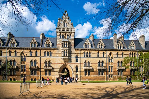 Oxford, United Kingdom - April 15, 2022: Christ Church College Oxford