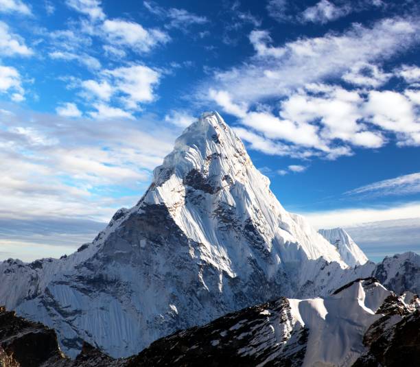 istock Mount Ama Dablam peak, way to Mt Everest base camp 1455380111