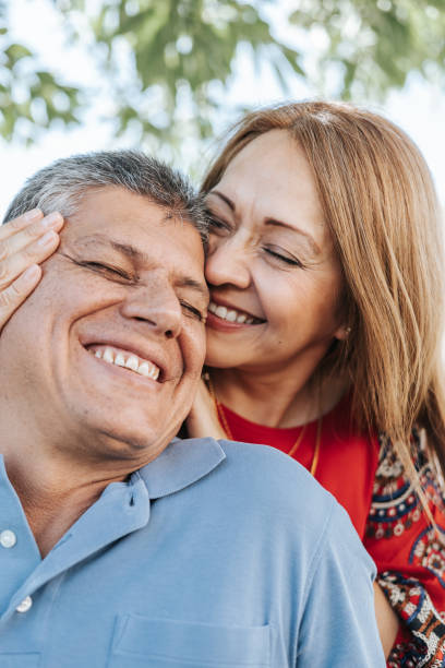 istock Married couple having a happy time 1455384095