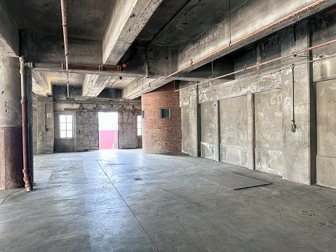Empty warehouse in an industrial building
