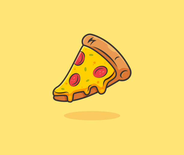 ilustrações, clipart, desenhos animados e ícones de 3d pizza slice ilustração design vetorial - take out food white background isolated on white american cuisine