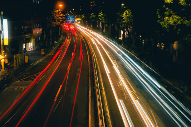 istock Night on a main road in Tokyo. 1455397920