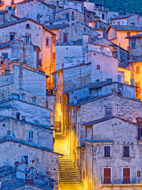 View of the town of Scanno in the Abruzzo region of Italy