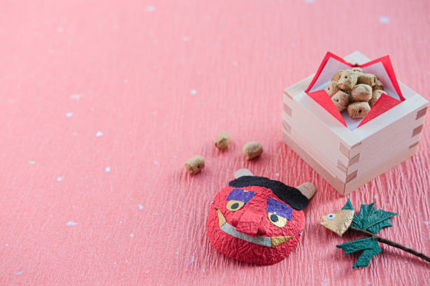 istock Oni masks and beans used for Setsubun 1455406731