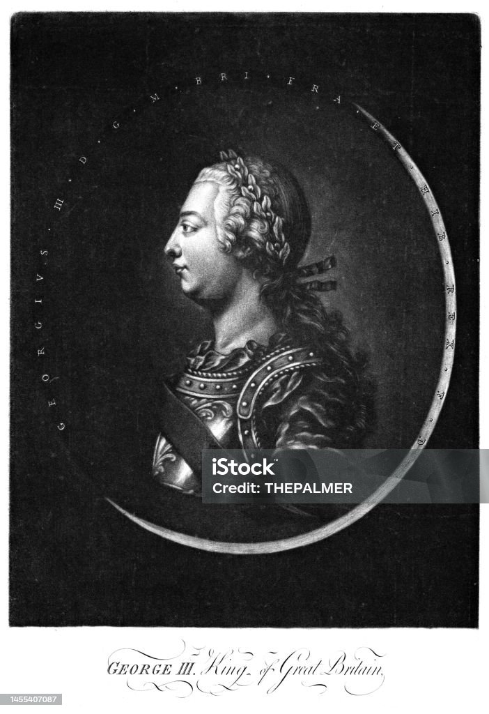 Engraving Iii King Of Great Britain 1821 Stock Illustration