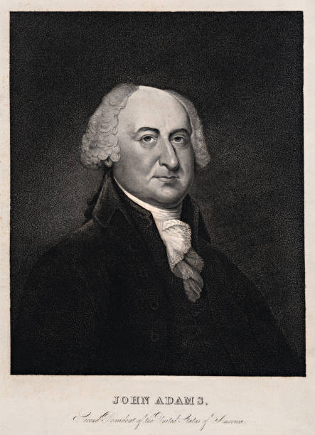 istock John Adams - USA President engraving with his signature 1848 1455407090