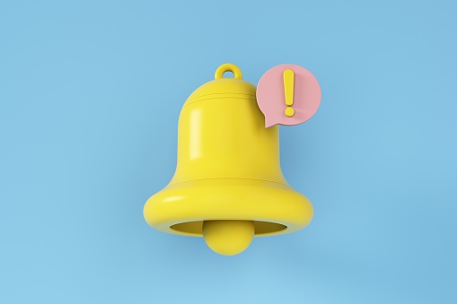 Bell, Exclamation Point, Notification Icon, Advice, Blue,
