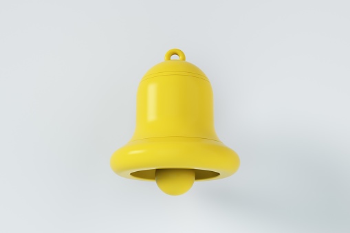 Bell, Alertness, Notification Icon, Three Dimensional, Yellow