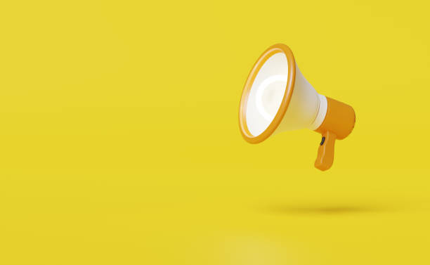 istock orange megaphone or hand speaker with light bulb isolated on yellow background.online shopping concept,3d illustration or 3d render 1455413446