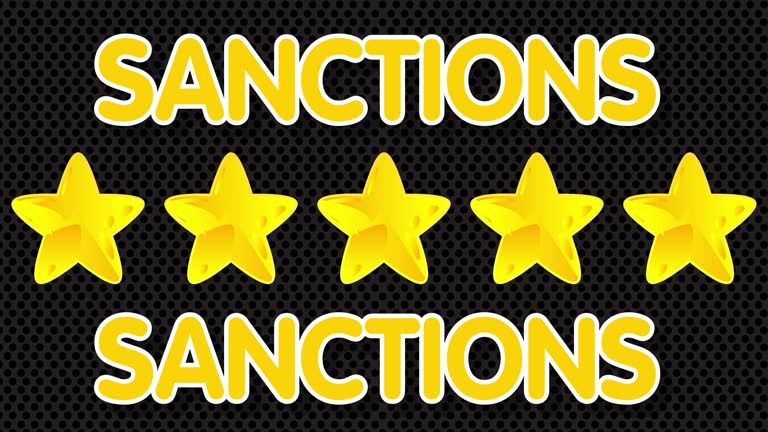 Five Stars with Sanctions Text.