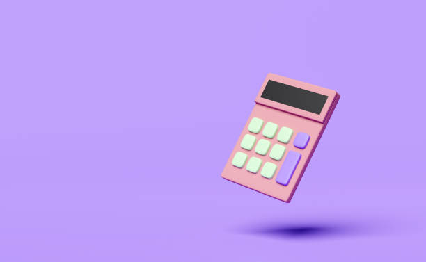 istock Calculator icon isolated on purple background.concept 3d illustration or 3d render 1455414486