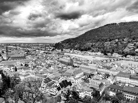 Street view of Heidelberg in Germany
