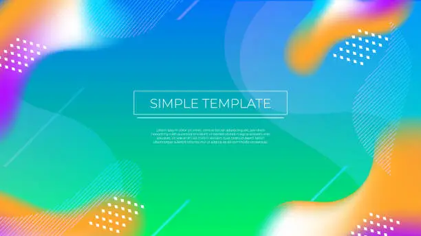 Vector illustration of Blue green gradient simple ppt banner homepage background