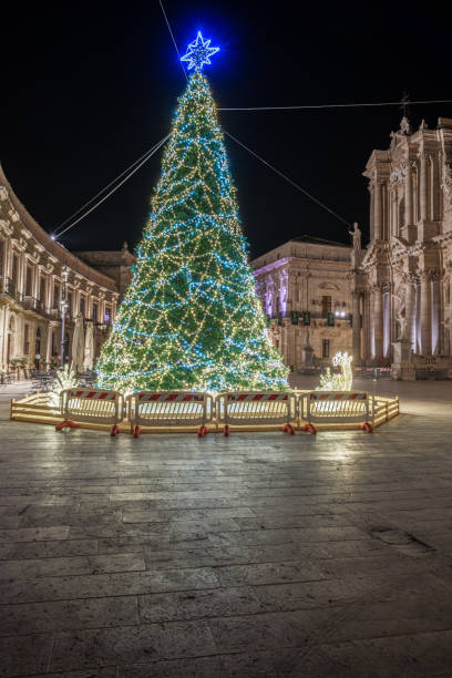 istock The Christmas tree glitters in the beautiful cathedral square 1455419972