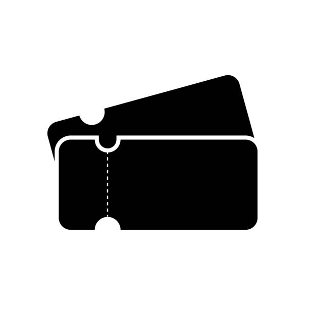 ilustrações de stock, clip art, desenhos animados e ícones de ticket icon admit one flat on white background vector illustration - ticket raffle ticket ticket stub movie ticket