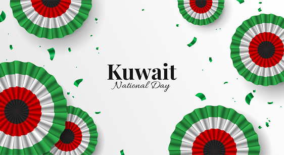 Vector Illustration of National Day Kuwait. Kuwait Air Force Cockades