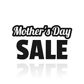 istock Mother's Day Sale. Icon with reflection on white background 1455433094