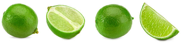 istock green lime isolated on white background. clipping path 1455433312