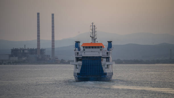 istock Ship on the sea in the evening 1455434600