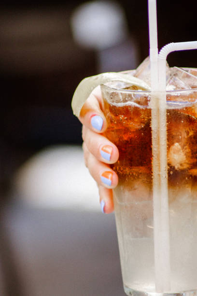 istock Coffee and Milk Cocktail with ice cubes 1455434676