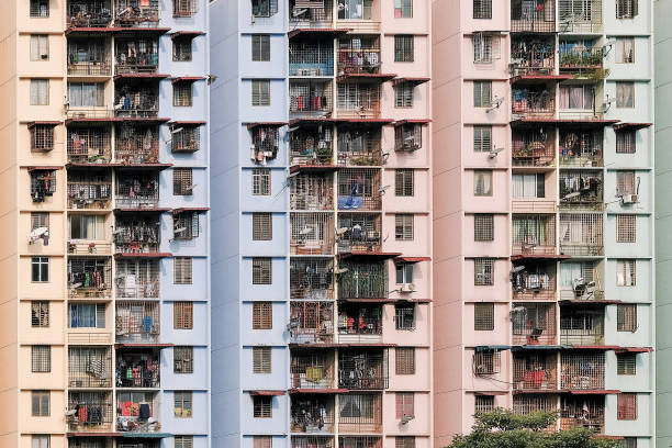 istock Building of different colors 1455436863