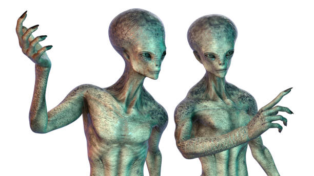 Humanoid alien, 3D illustration stock photo