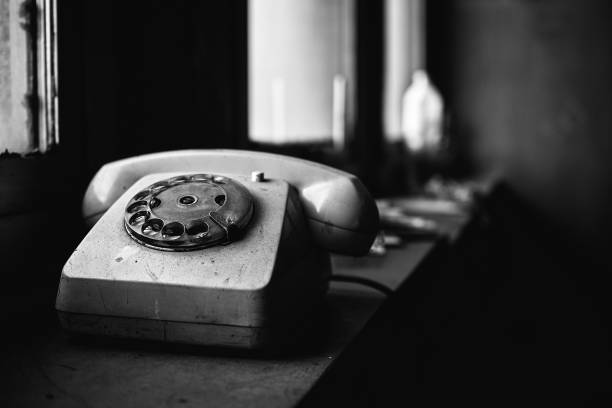 istock Grayscale of a rotary dial in a dark room. 1455438784