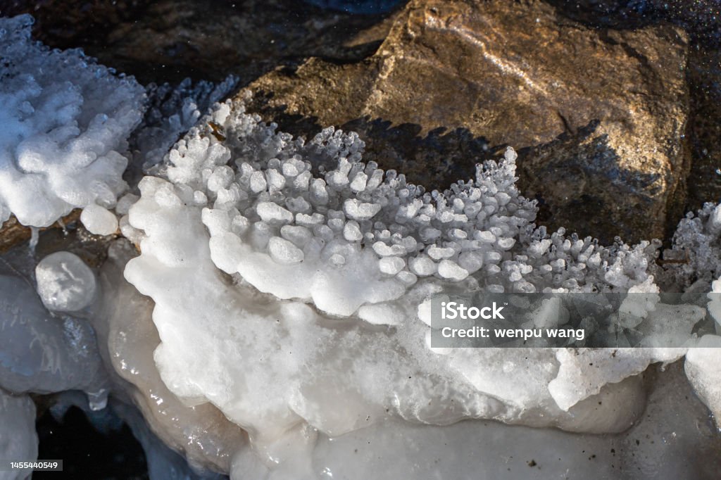 winter ice and snow freezing cold Beauty In Nature Stock Photo