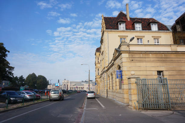 Poznan, Poland – August 22, 2013: The 24 hours post office building at the Glogowska street