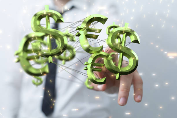 istock 3D rendering of a euro and dollar signs on a blurry background 1455445314