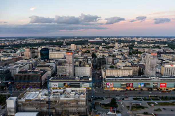 istock Cityscape from lookout in Warsaw 1455450555