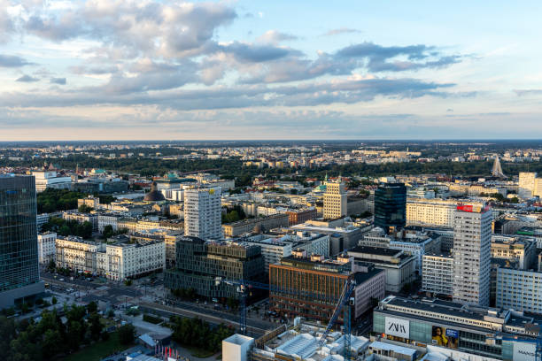istock Cityscape from lookout in Warsaw 1455450982