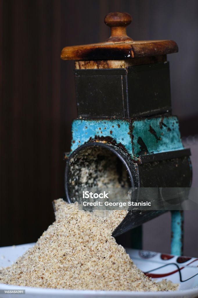 Grinding Walnut Grinder Stock Photo - Download Image Now - Bowl