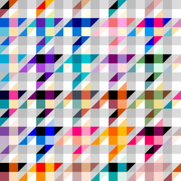 기하학적 추상 패턴. 교차로 스타일 - houndstooth pattern geometric shape textile stock illustrations