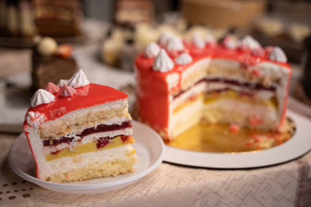 istock delicious sweet dessert, cake, candy bar on celebration 1455457299