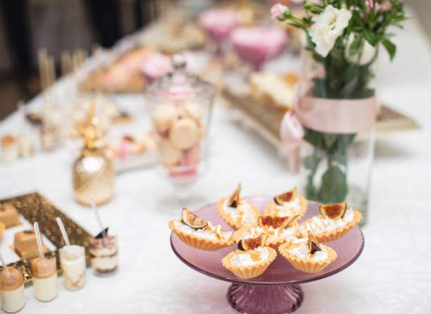 istock beautifully decorated table with sweet candy bar 1455457309