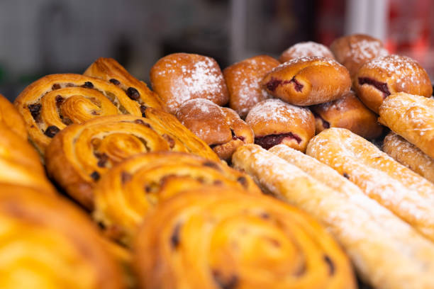 istock delicious buns and pastries with filling 1455457426